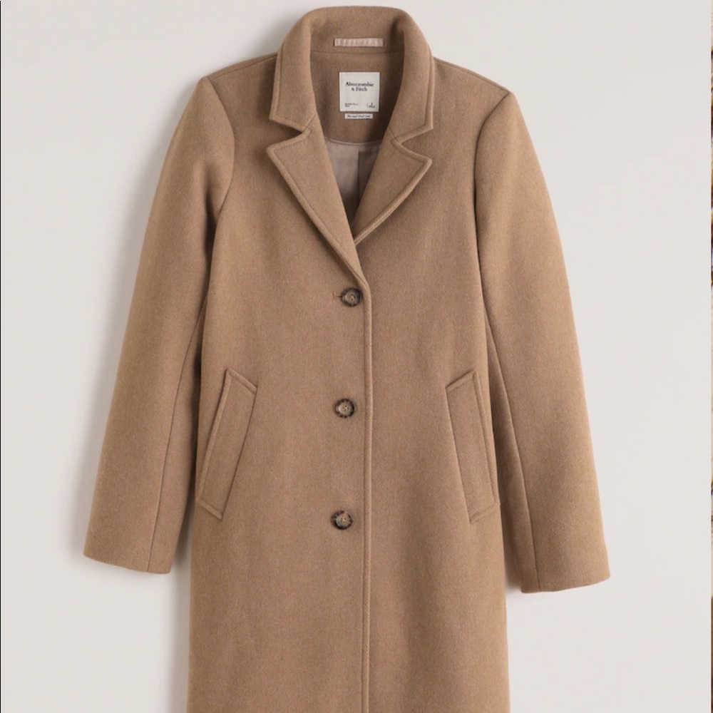 Abercrombie Wool Blend Dad Coat Peacoat Petite XXS